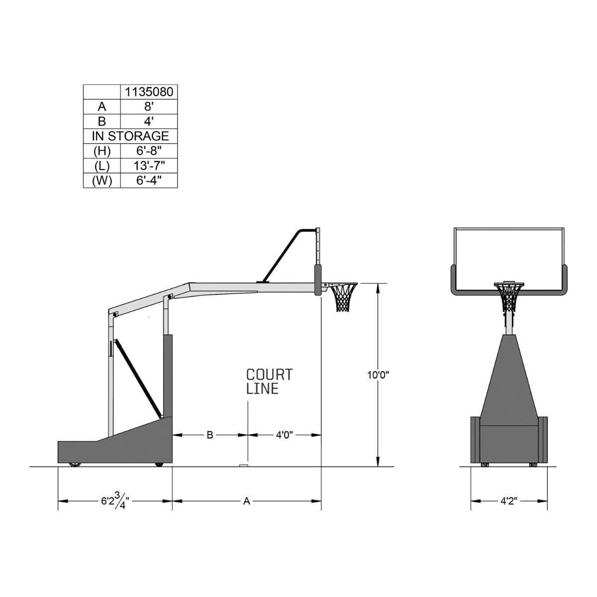 Porter 1135 Portable BB Backstop; Man; 8' Ext; Pads; Frame (Part 2)