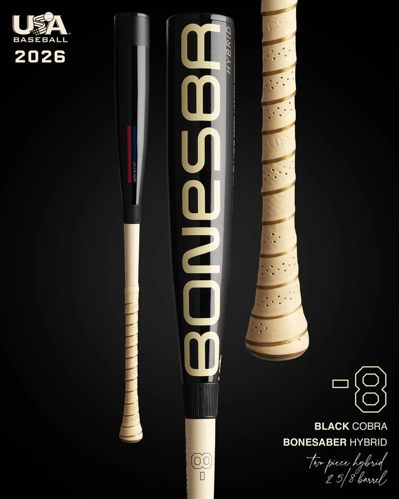 Warstic 2026 Bonesaber Hybrid Black Cobra Edition USA Baseball Bat -8