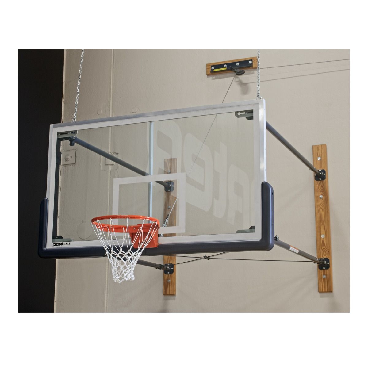 Porter Pro-Strut Glass Backboard; 72" X 42"