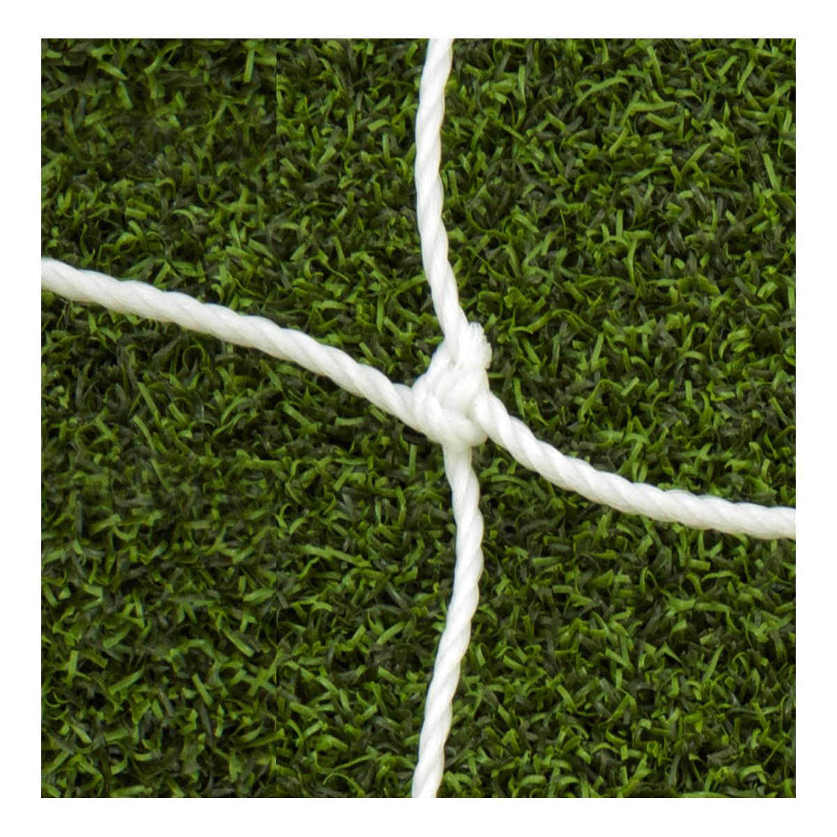 Porter Gill Soccer Nets; 6'6" X 18'6" X 6'6" X 3'; Square Braided; White