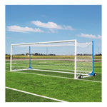 Porter Gill U90 Portable World Cup Soccer Goals; 8' X 24'; White W/Net Posts