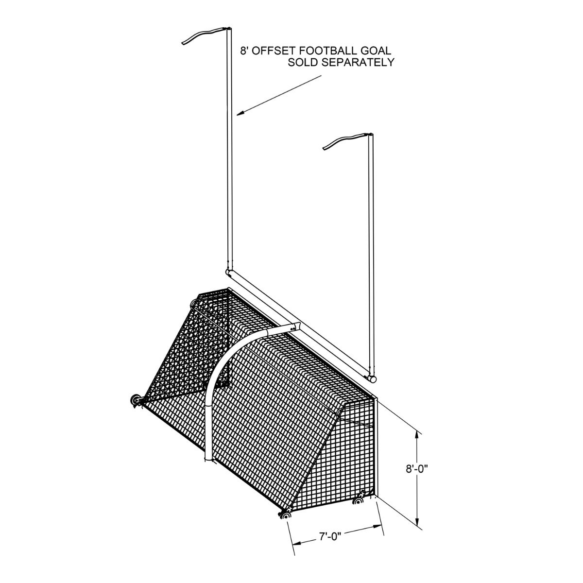 Gill U90 Premier Soccer Goals; 8' X 24' X 8'