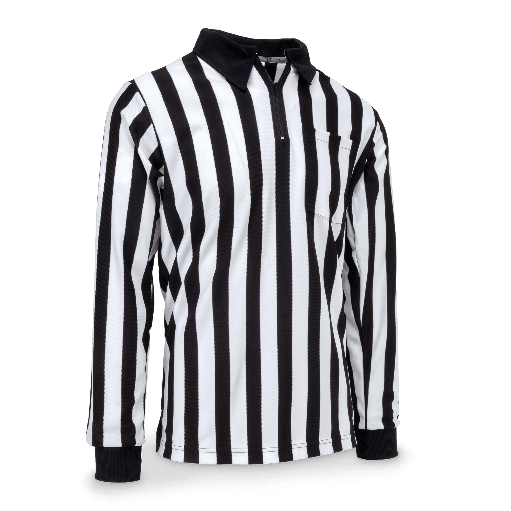 Cliff Keen LS Performance Poly 1-Inch Stripe Football Officials Shirt