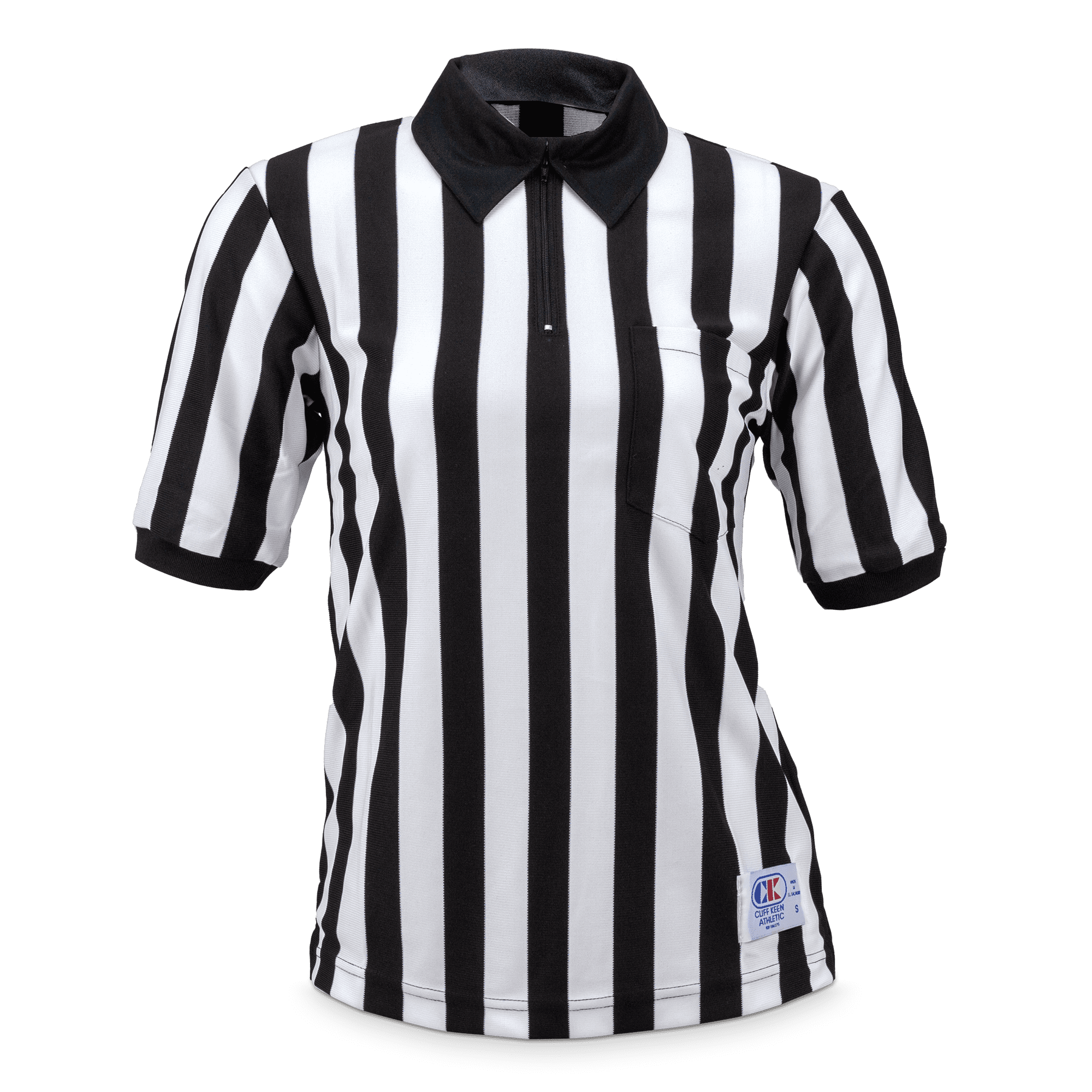 Cliff Keen Women's Poly 1-Inch Stripe Football Officials Shirt