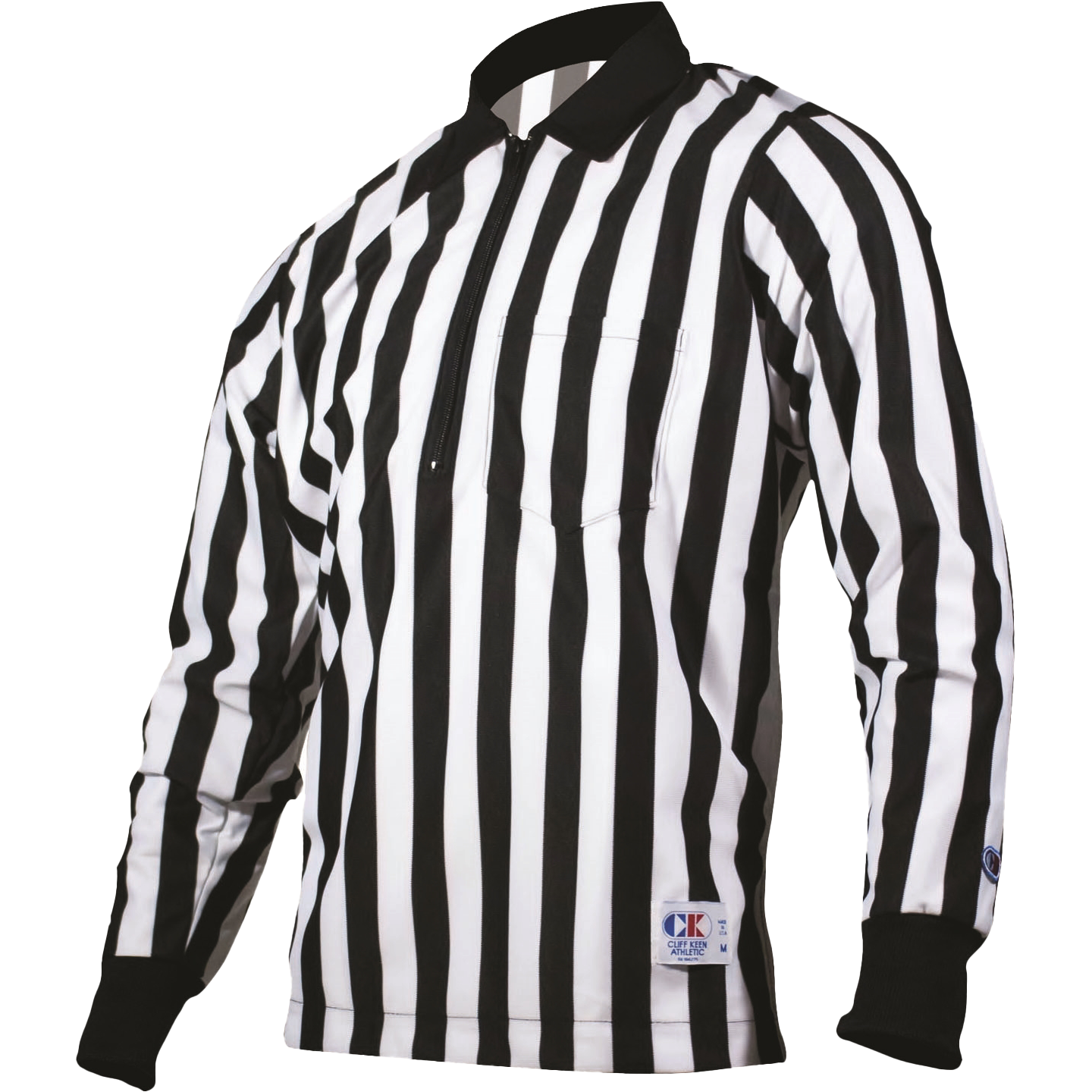 Cliff Keen WeatherSlayer 1-Inch Stripe Football Officials Shirt