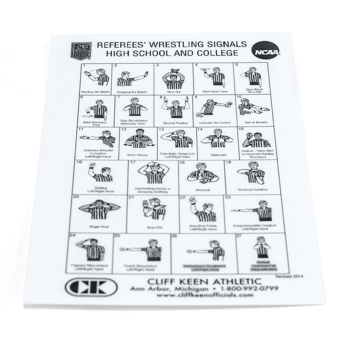 Cliff Keen Wrestling Signal Card