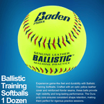 Baden Ballistic™ Seamed Pitching Machine Training/Practice Softball