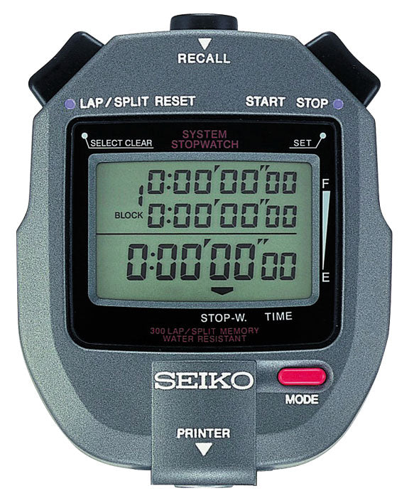 Seiko S143 Set – 300-Lap Stopwatch + SP12 Printer Bundle