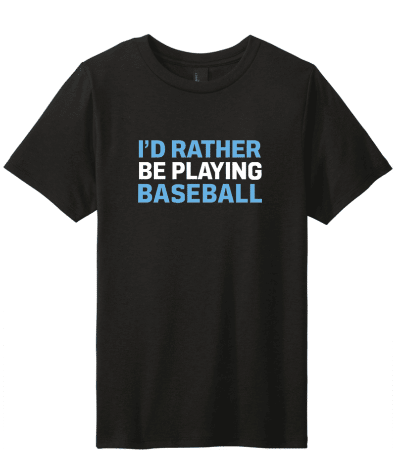ST1 Sports I'd Rather Be Playing Baseball T-Shirt