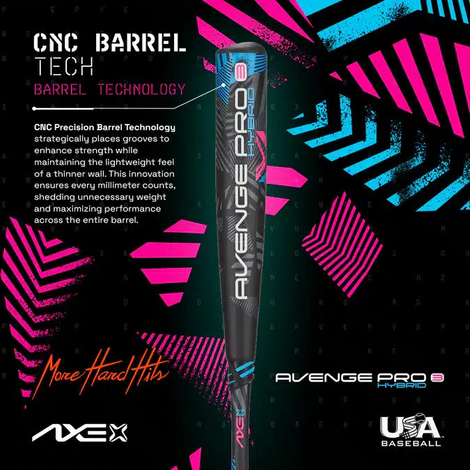 Axe Avenge Pro 3 Hybrid USA Baseball Bat