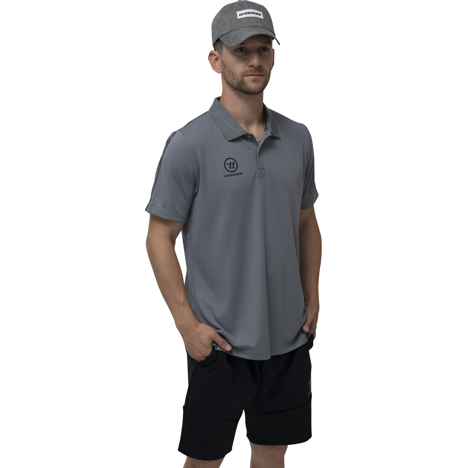 Warrior Team Polo Senior Gunmetal